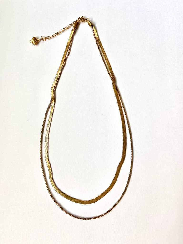 Paris Chain Necklace//Gold Snake Chain