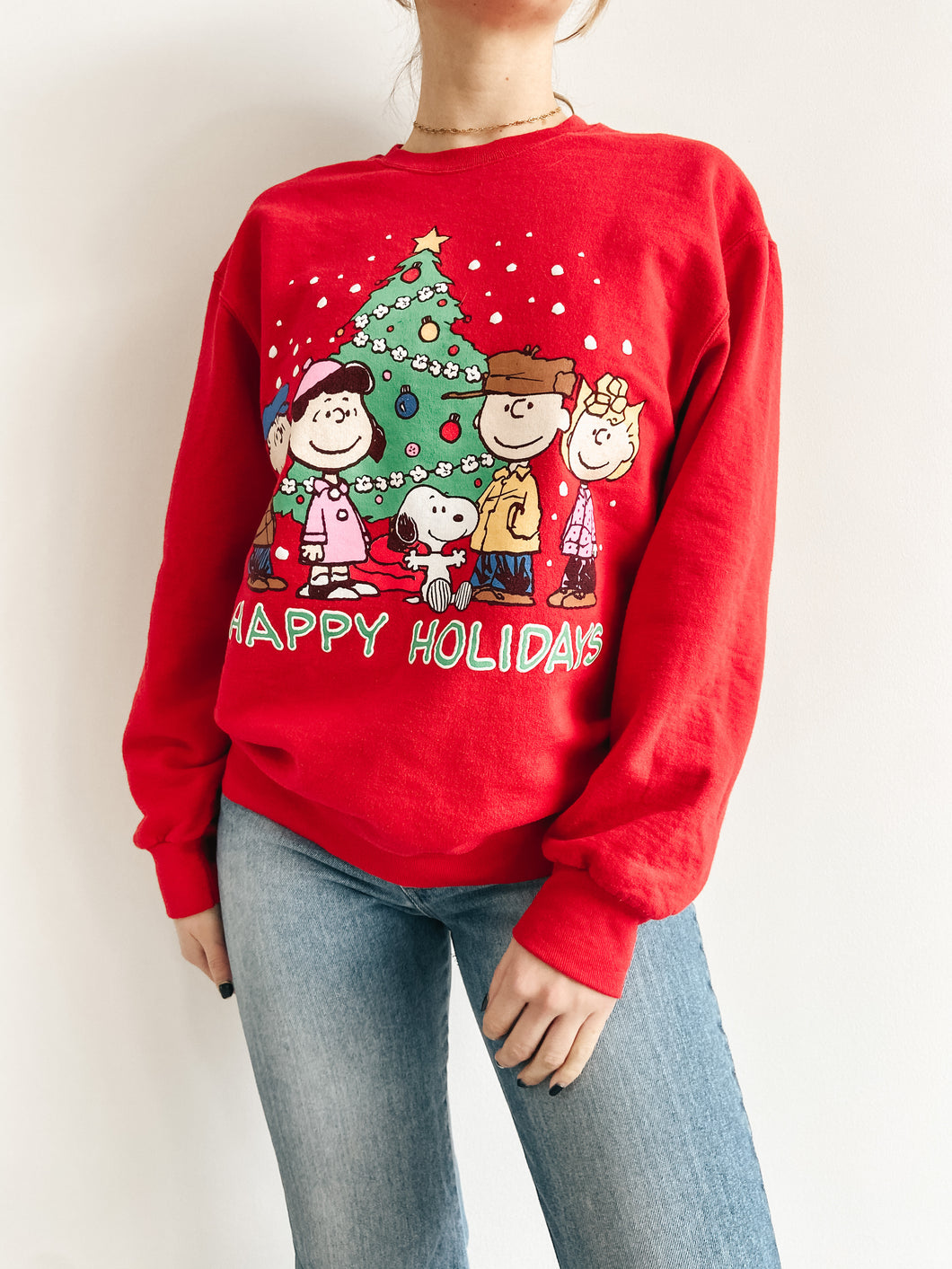 Vintage Peanuts Christmas Tree Crewneck