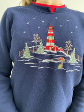 Load image into Gallery viewer, Christmas Lighthouse Crewneck
