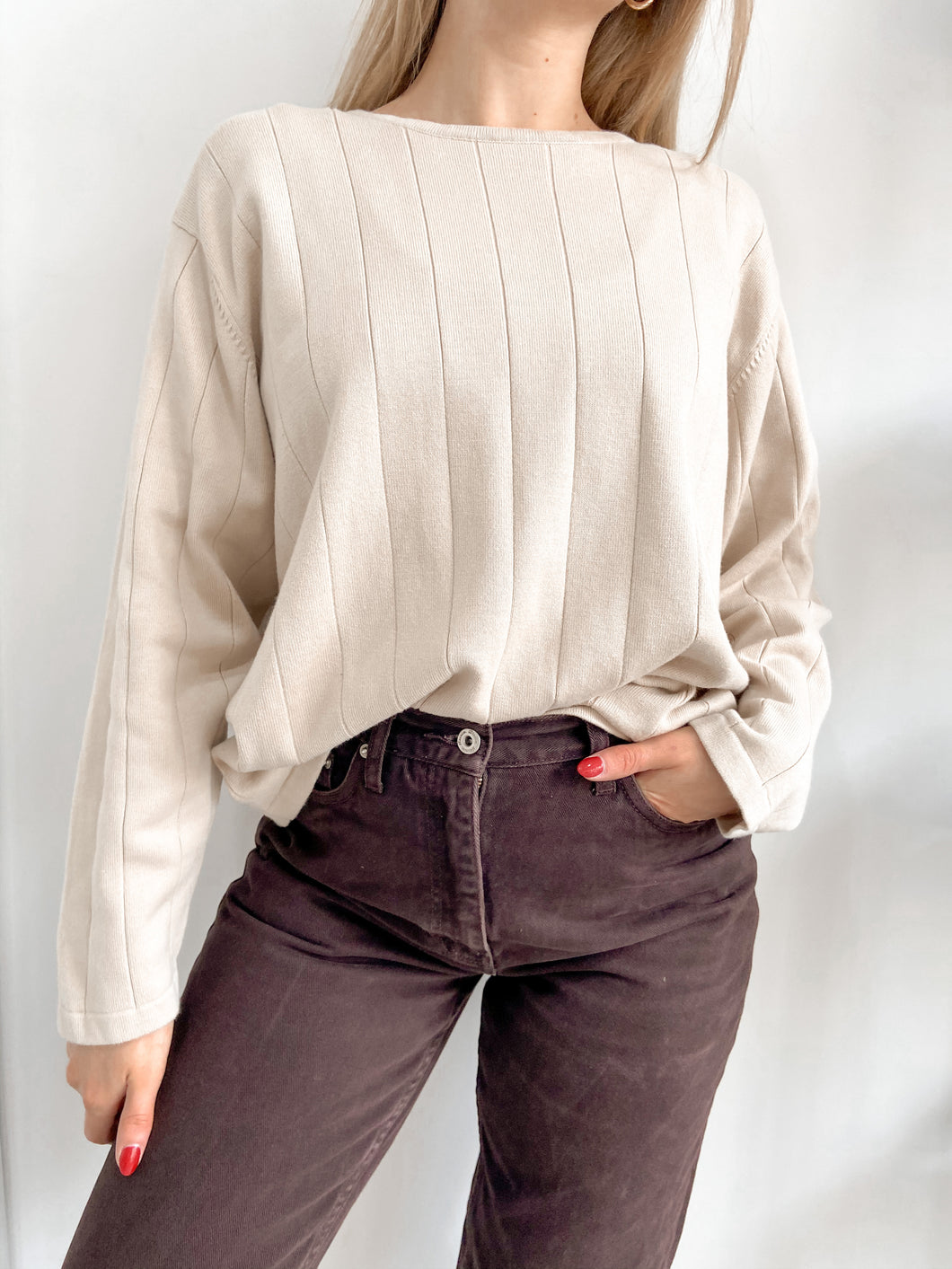 Wide Ribbed Long Sleeve