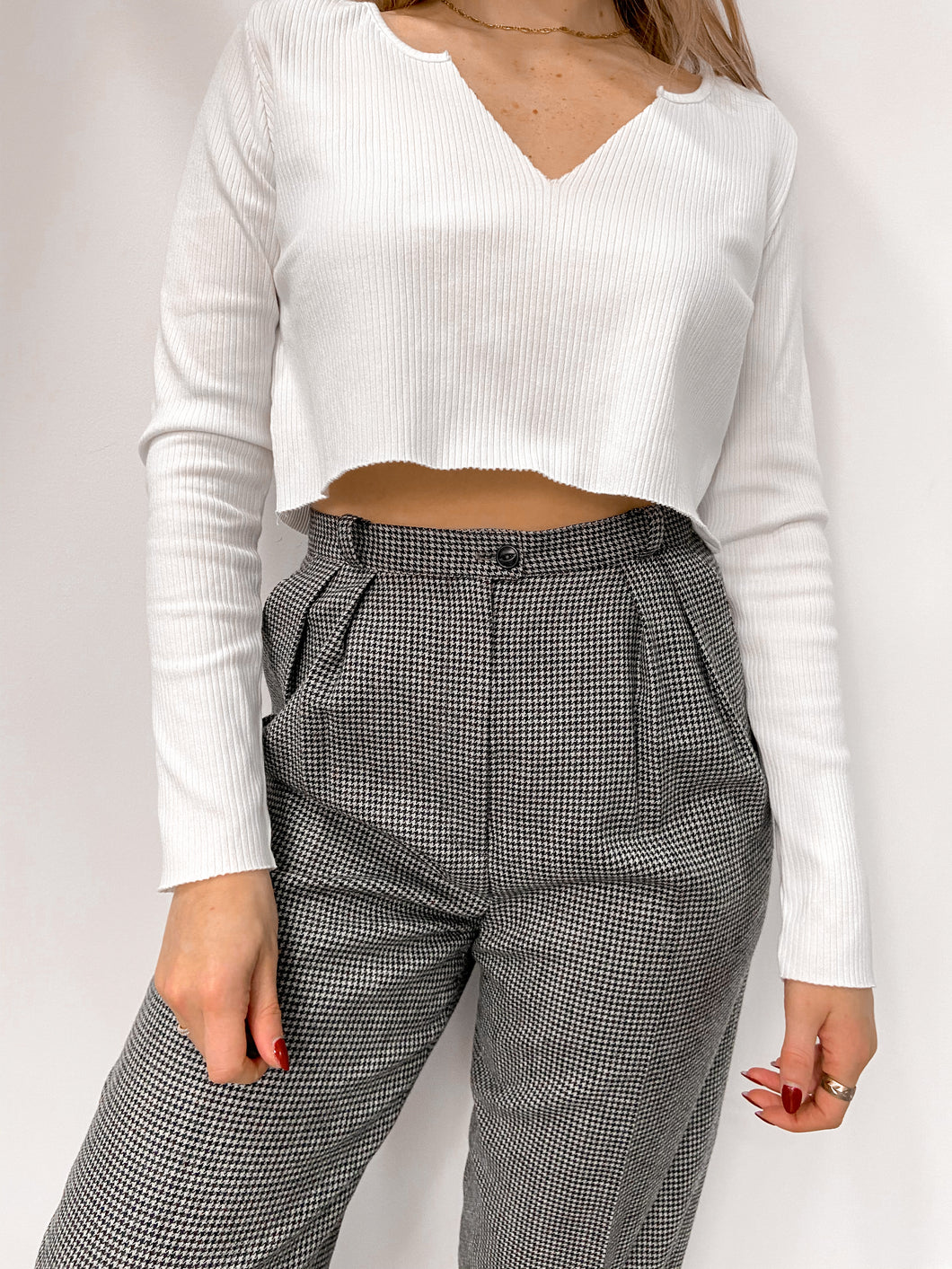 Vintage Houndstooth Trousers
