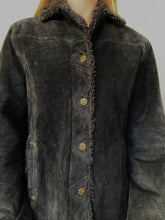 Load image into Gallery viewer, Vintage Lee Suede Sherpa Coat
