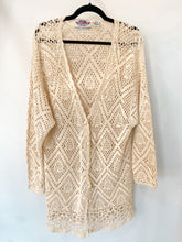 Load image into Gallery viewer, Vintage Crochet Duster Cardigan
