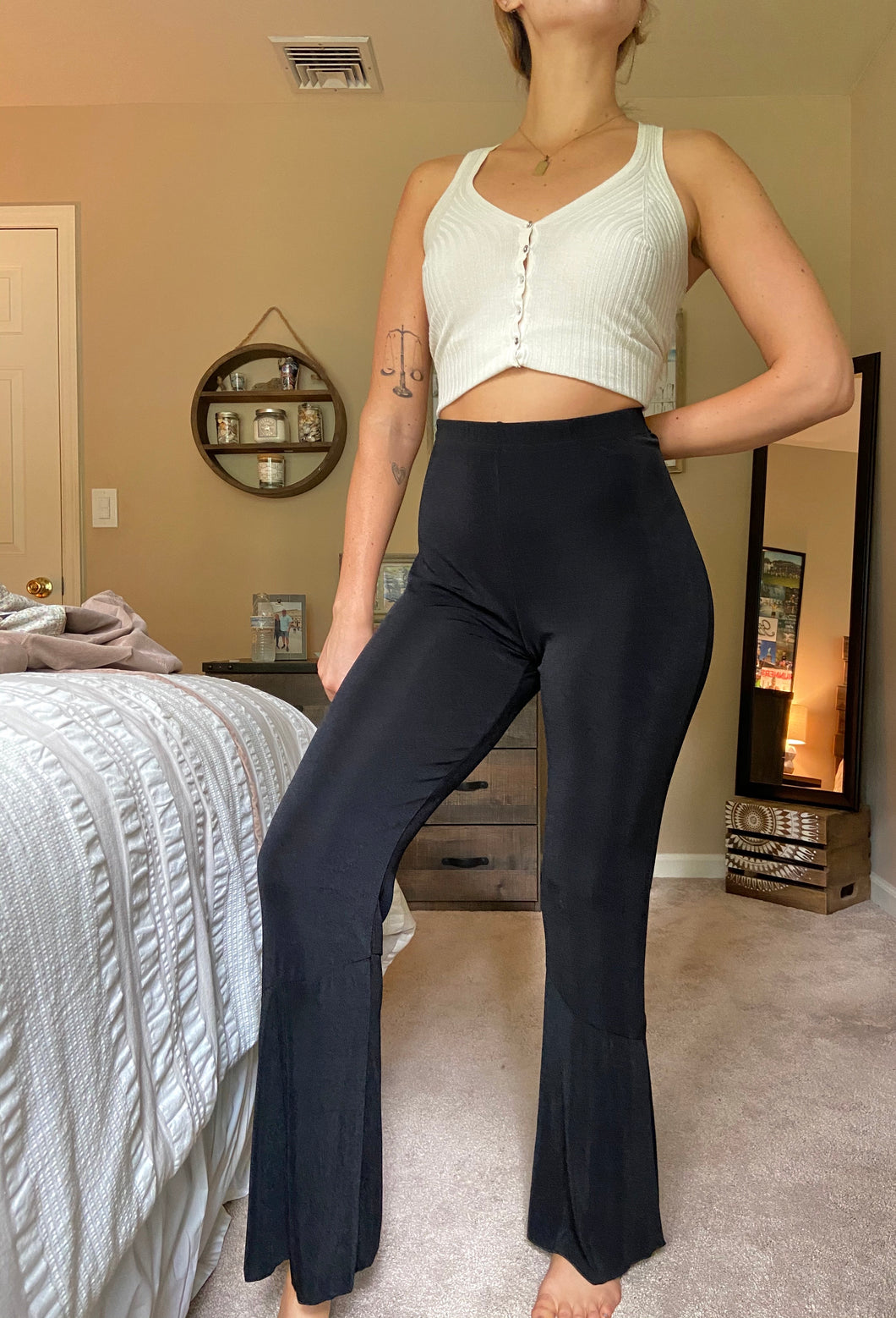 Deadstock Stretch Flare Pants