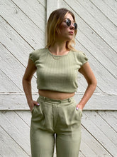 Load image into Gallery viewer, Vintage Silk Matcha Trousers
