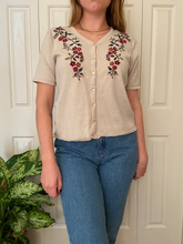 Load image into Gallery viewer, Floral Short-Sleeve Cardigan
