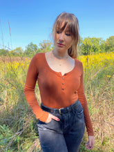 Load image into Gallery viewer, Ribbed Henley Bodysuit
