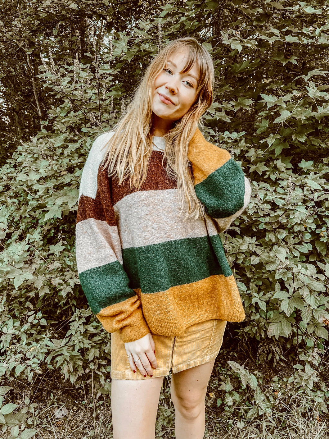 Jewel-Toned Color Block Sweater